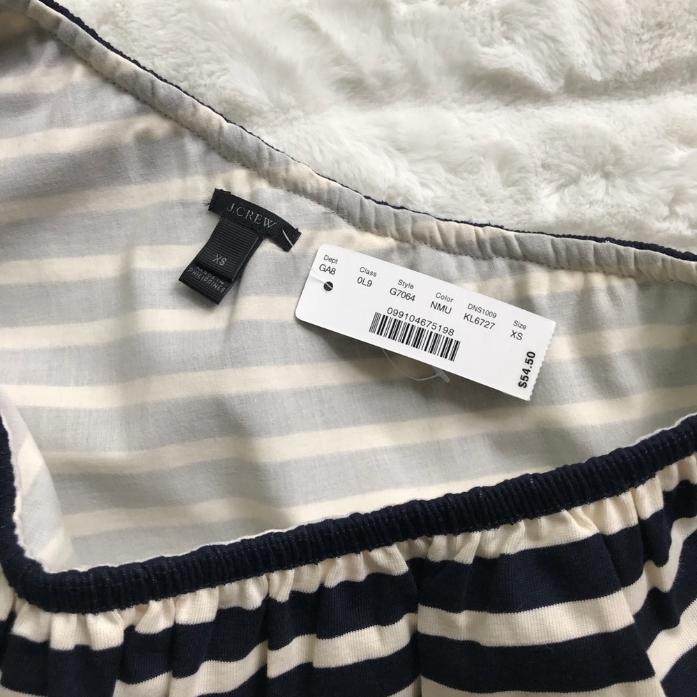 J.Crew One-Shoulder Striped Ruffle Top (NWT) - Picture 5 of 7
